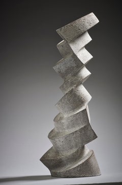 Architectural stoneware contemporary sculpture by Maarten Stuer