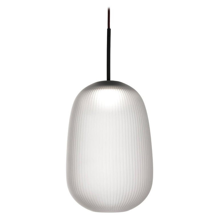 Maat, Melogranoblu, Suspension Lamp, Frosted Glass For Sale at 1stDibs