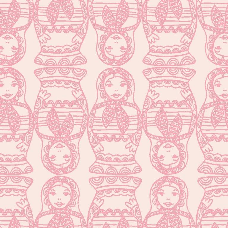 Maatuska Designer-Tapete in Bubblegum 'Pink und Blush' im Zustand „Neu“ im Angebot in Brooklyn, NY