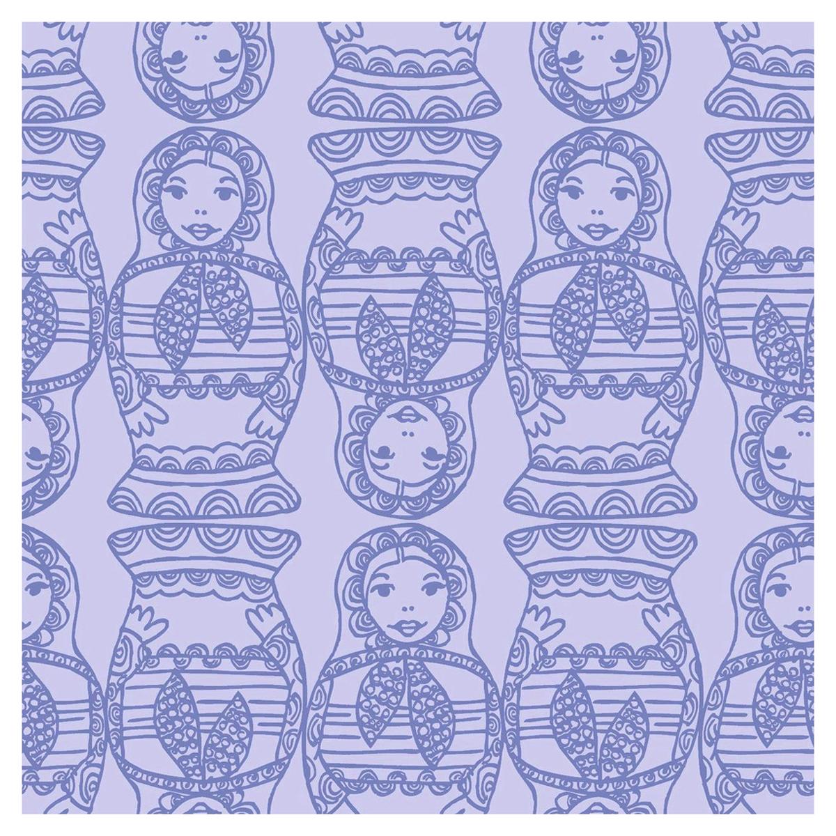 Papel pintado de diseño Maatuska en uva 'Violeta púrpura y lavanda'