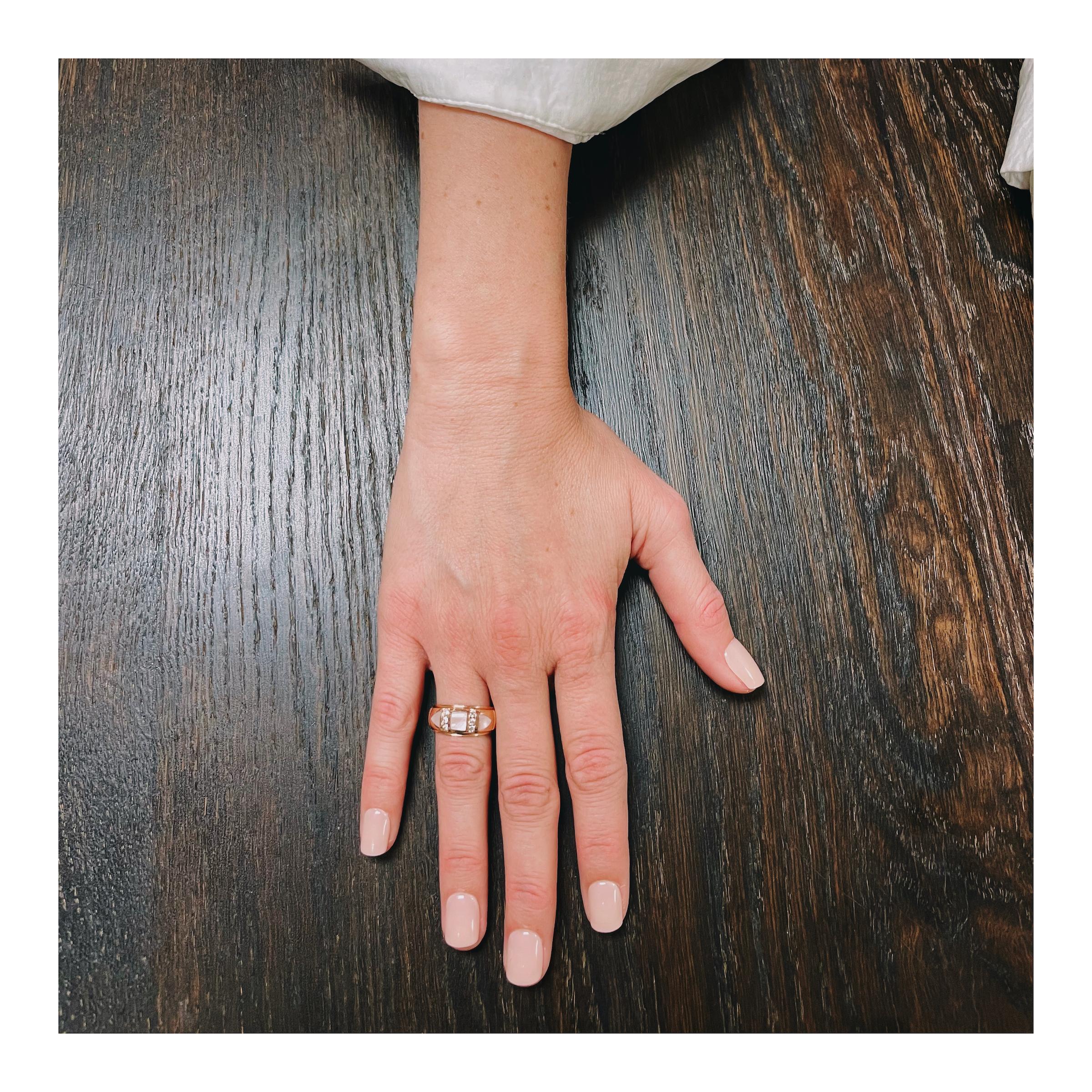 Donna Mabe Pearl and Diamond 14K Rose Gold Ring in vendita