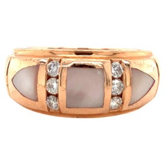 Mabe Pearl and Diamond 14K Rose Gold Ring