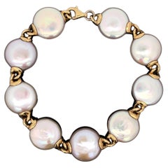 Mabe Pearl Bracelet 18K Yellow Gold