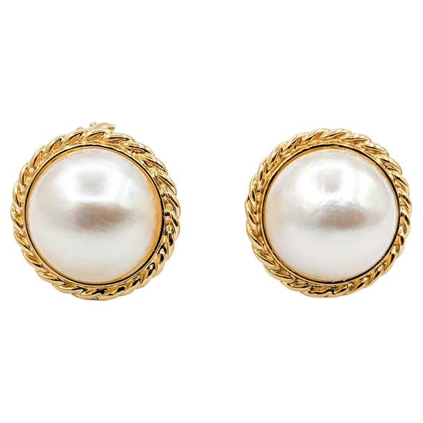 Boucles d'oreilles Plaqué Or Perles d'eau Douce 12 mm Boucles d'oreilles Plaqué Or Perles d'eau Douce 12 mm
