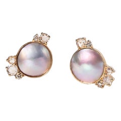 Mabe Pearl Cluster Earrings