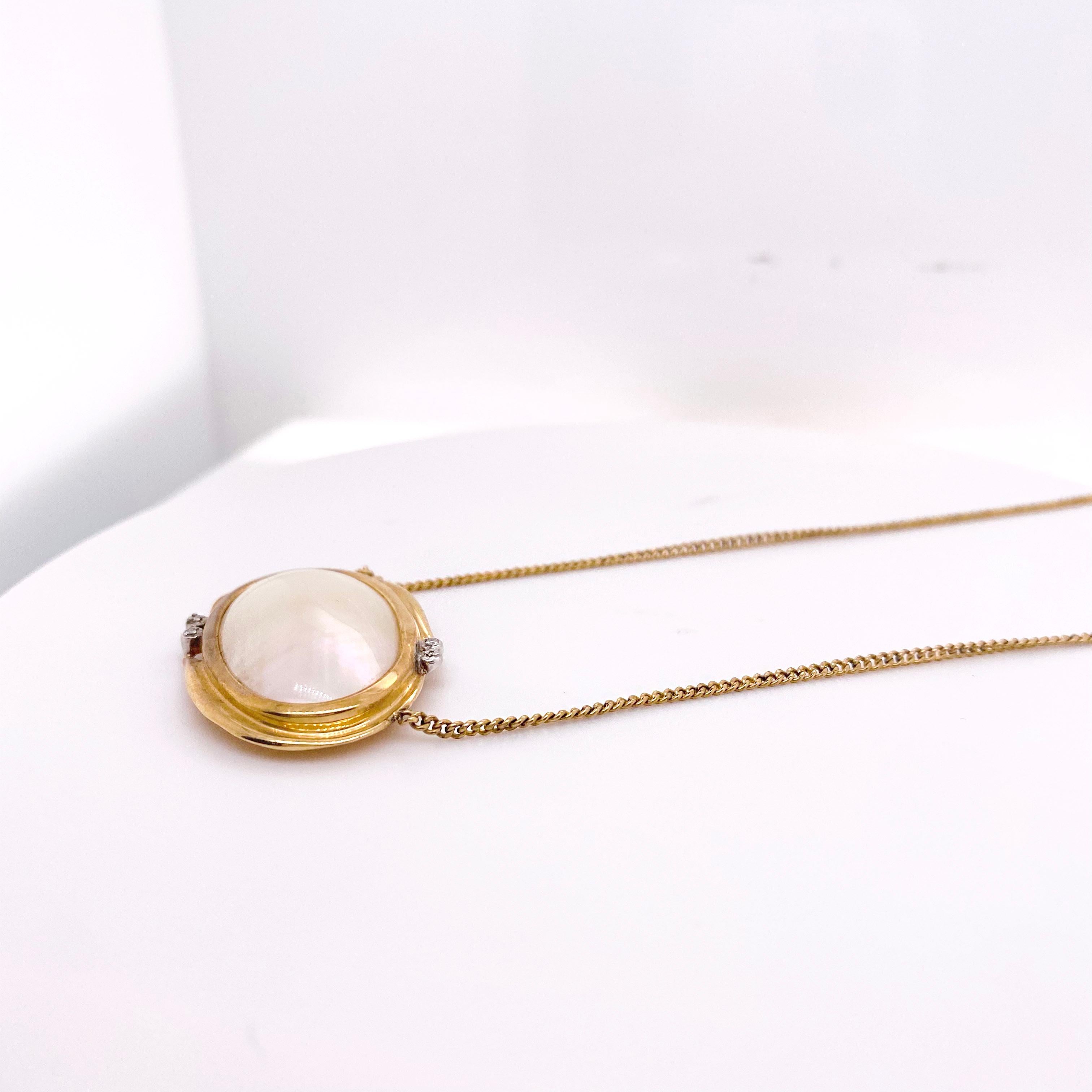 mabe pearl pendant gold