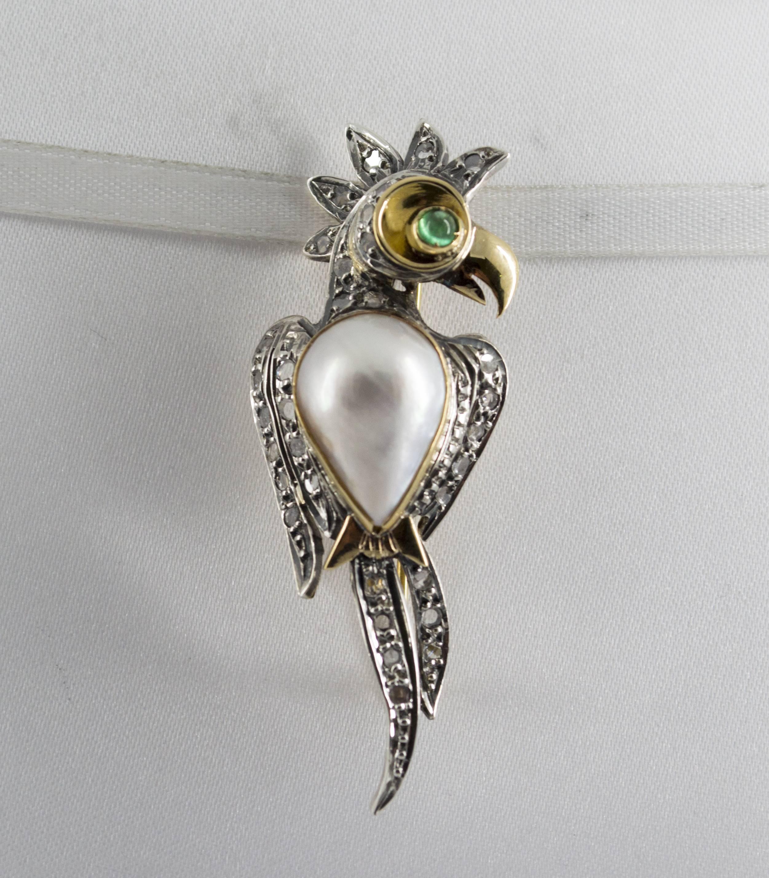 This Brooch is made of 18K Yellow Gold and Sterling Silver.
This Brooch has 0.50 Carats of Diamonds.
This Brooch has also a Mabe Pearl.
We're a workshop so every piece is handmade, customizable and resizable.