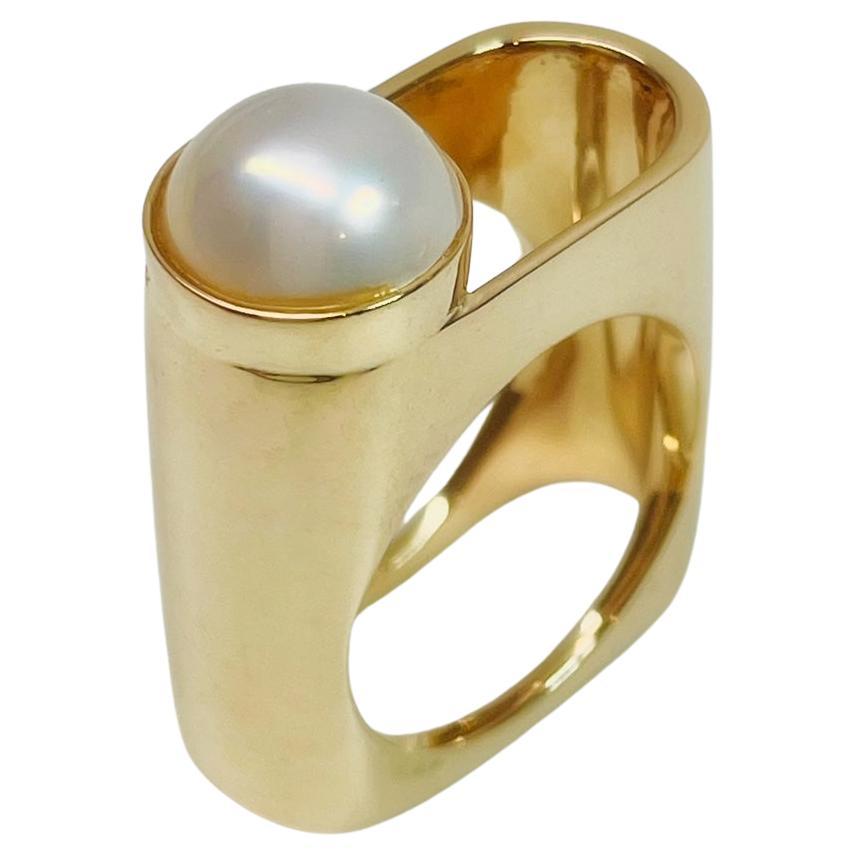 For Sale:  Mabe Pearl Modernist Ring
