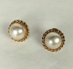 Mabe Pearl Stud Earrings