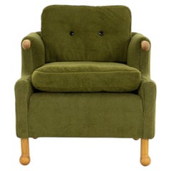 Mabel Club Chair - BDDW Fabric #250 with Natural Maple Arms and Feet