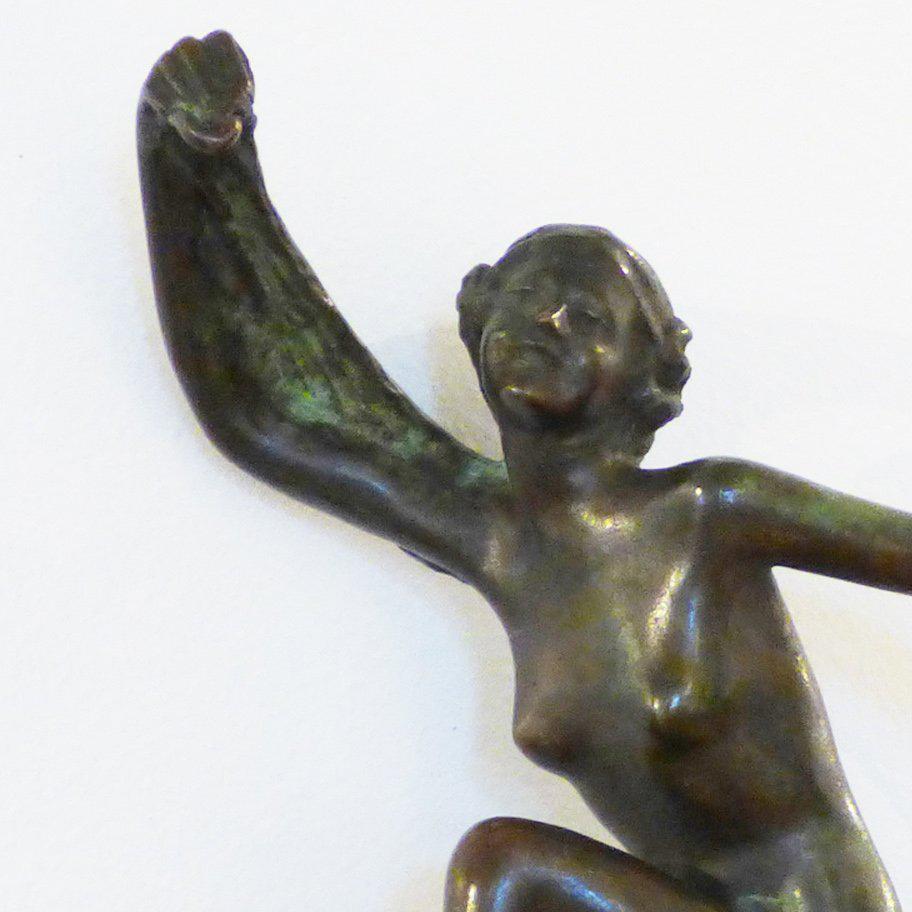 Dancer - Gold Figurative Sculpture by Mabel Conkling