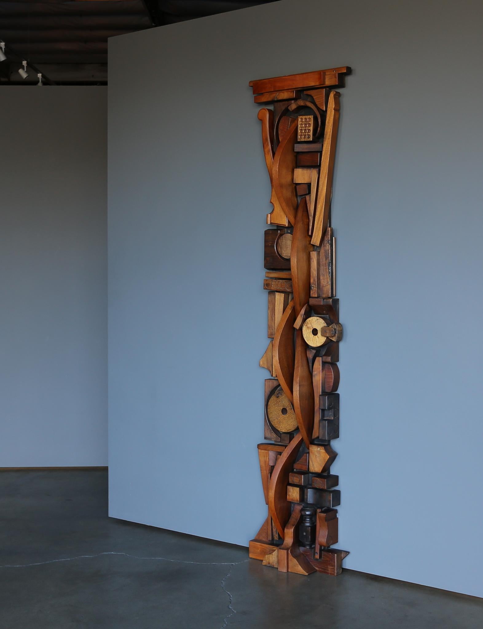 Mid-Century Modern Mabel Hutchinson Signed TOTEM Sculpture, 1970