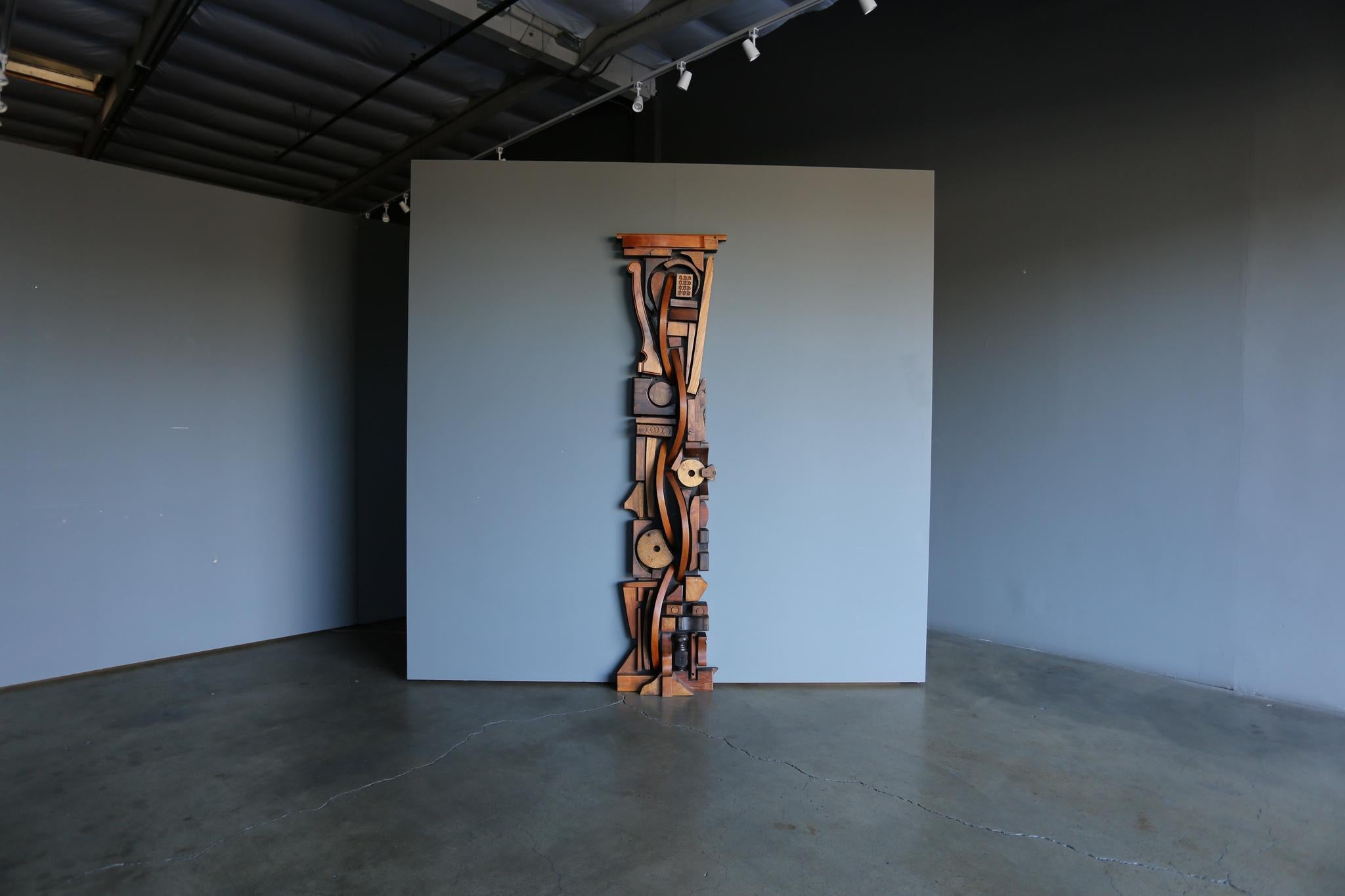 Mabel Hutchinson Signed TOTEM Sculpture, 1970 In Good Condition In Costa Mesa, CA