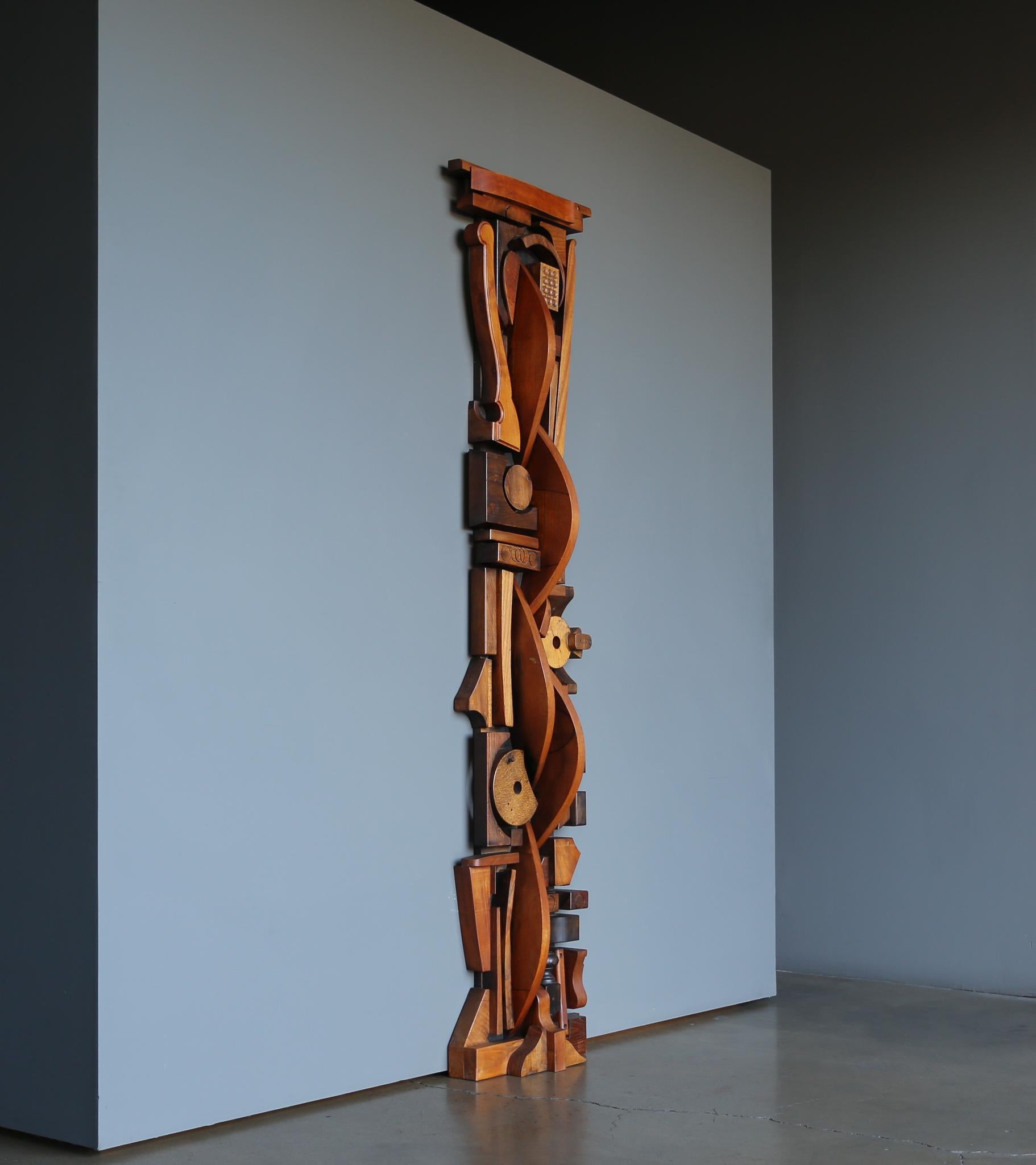 20th Century Mabel Hutchinson Signed TOTEM Sculpture, 1970