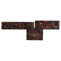 Mabel Hutchinson Style Wood Mosaic Collage