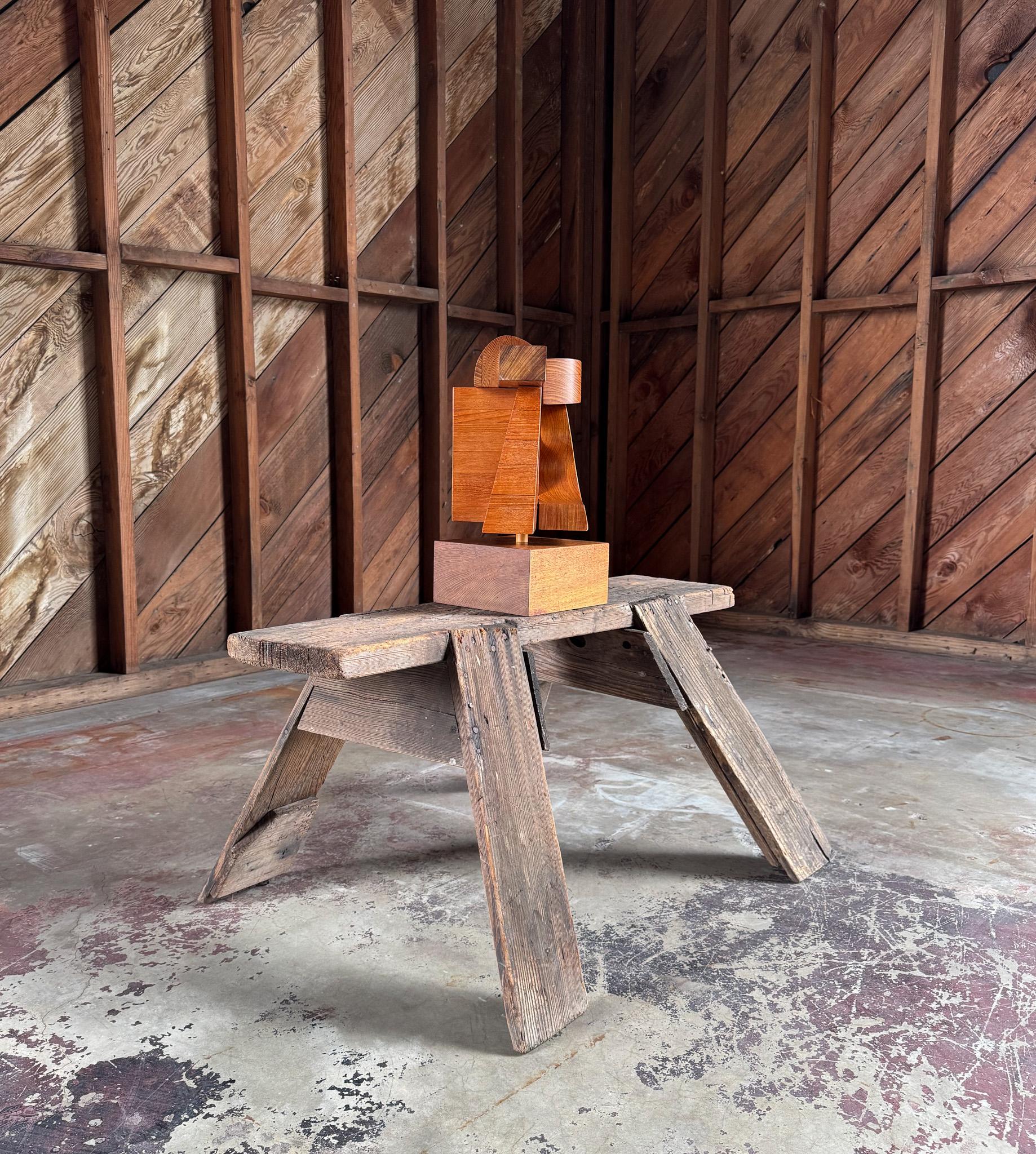 Assemblaggio in legno di Mabel Hutchinson, California, C.C. 1969 in vendita 5