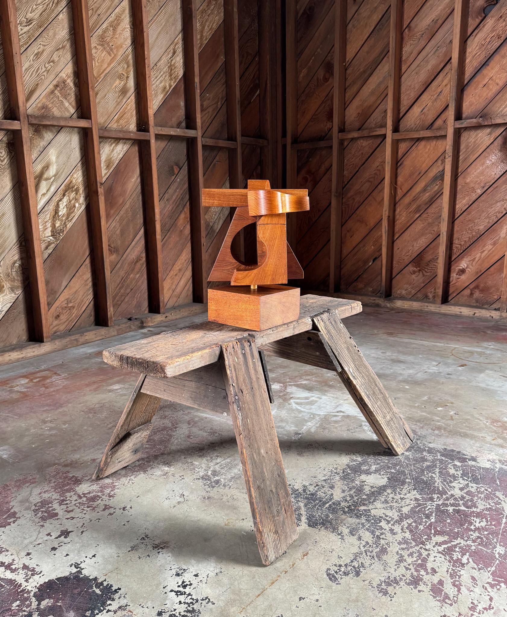 Assemblaggio in legno di Mabel Hutchinson, California, C.C. 1969 in vendita 9