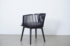 Modern Danish Peasant Dining Chair, Teak in Black Finish. Set of 6 chairs