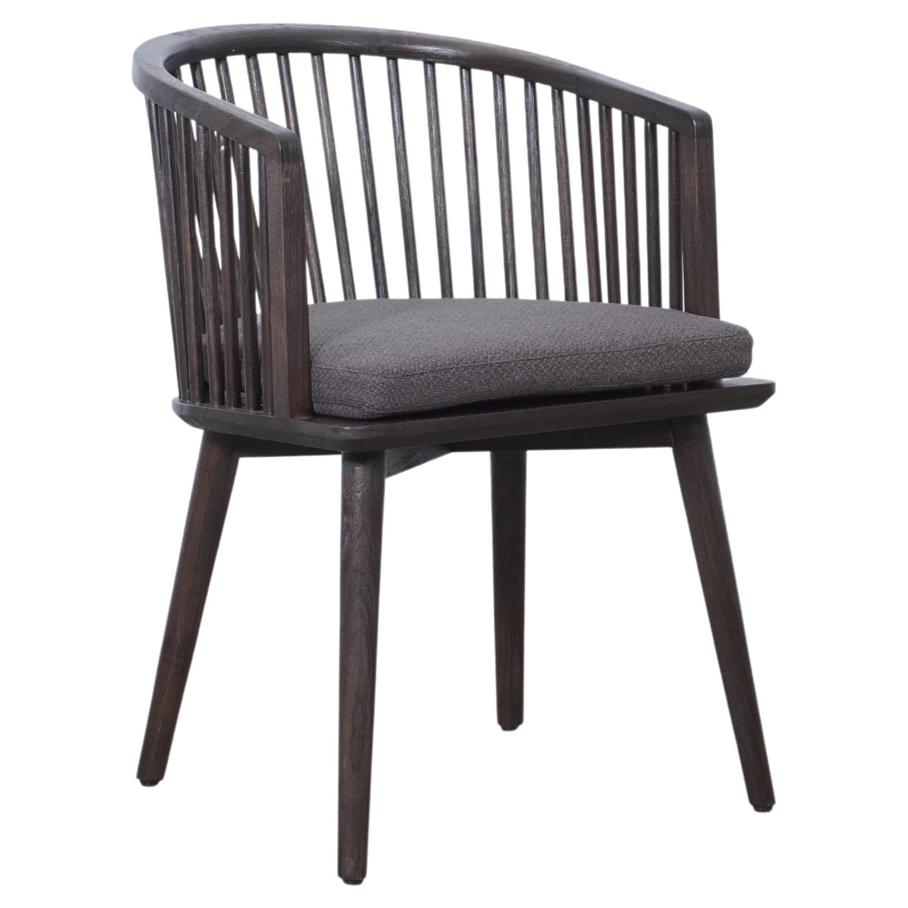 Modern Danish Peasant Dining Chair, Teak in Walnut Finish. Set of 6 chairs For Sale