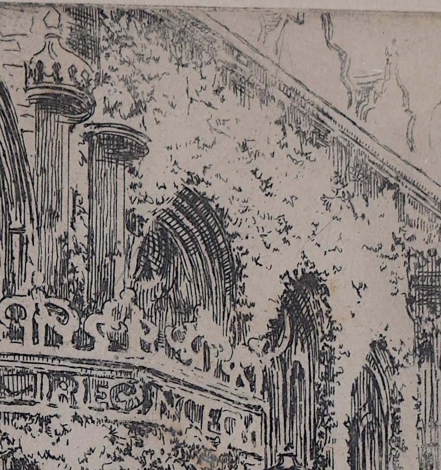 Oriel College, Oxford, etching by Mabel Oliver Rae For Sale 4