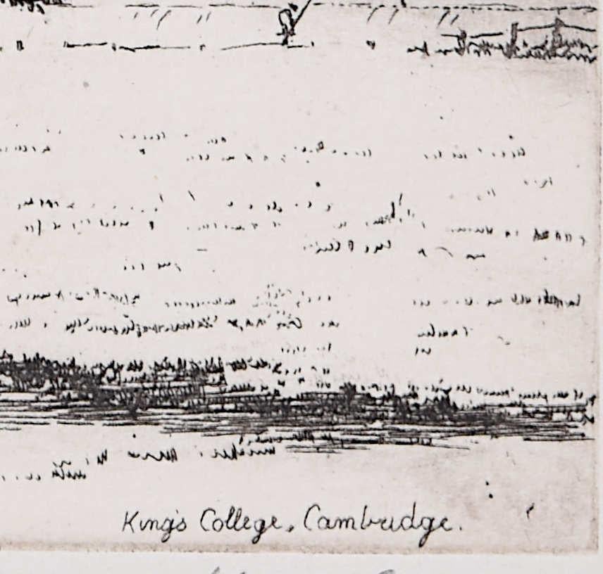Mabel Oliver Rae, Etching of Kings College Cambridge For Sale 2