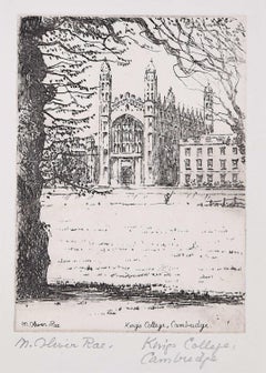Mabel Oliver Rae, Radierung des Kings College Cambridge