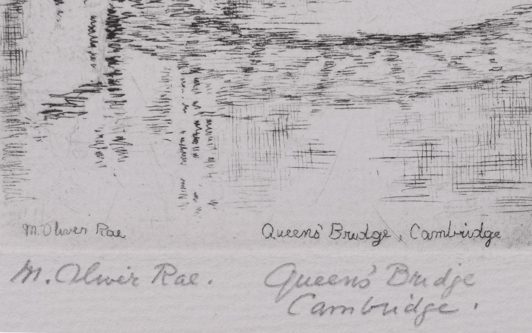 Puente Matemático Queen's College, Cambridge Aguafuerte de Mabel Oliver Rae en venta 4