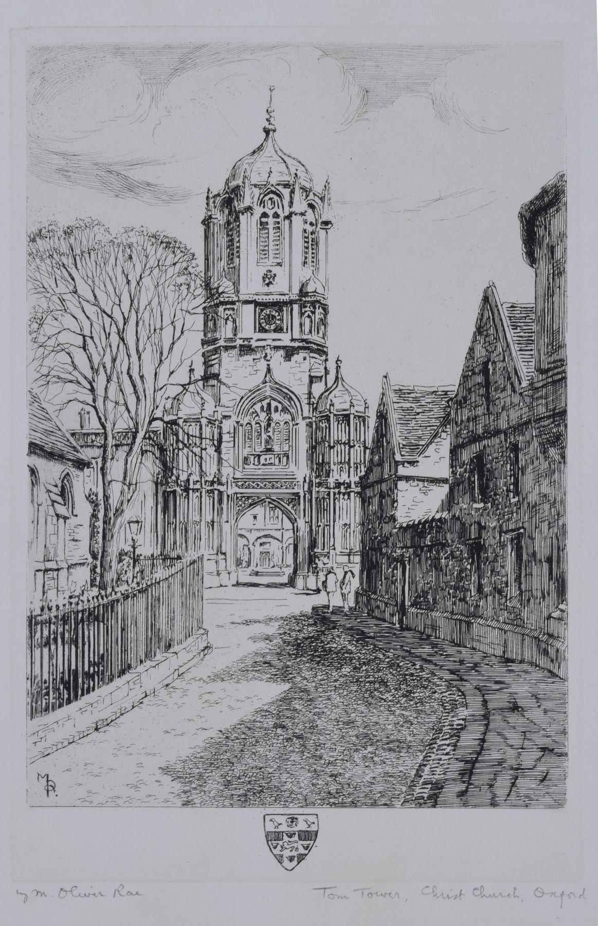 To see our other views of Oxford and Cambridge, scroll down to "More from this Seller" and below it click on "See all from this Seller" - or send us a message if you cannot find the view you want.

Mabel Oliver Rae (1868 - 1956)
Tom Tower, Christ