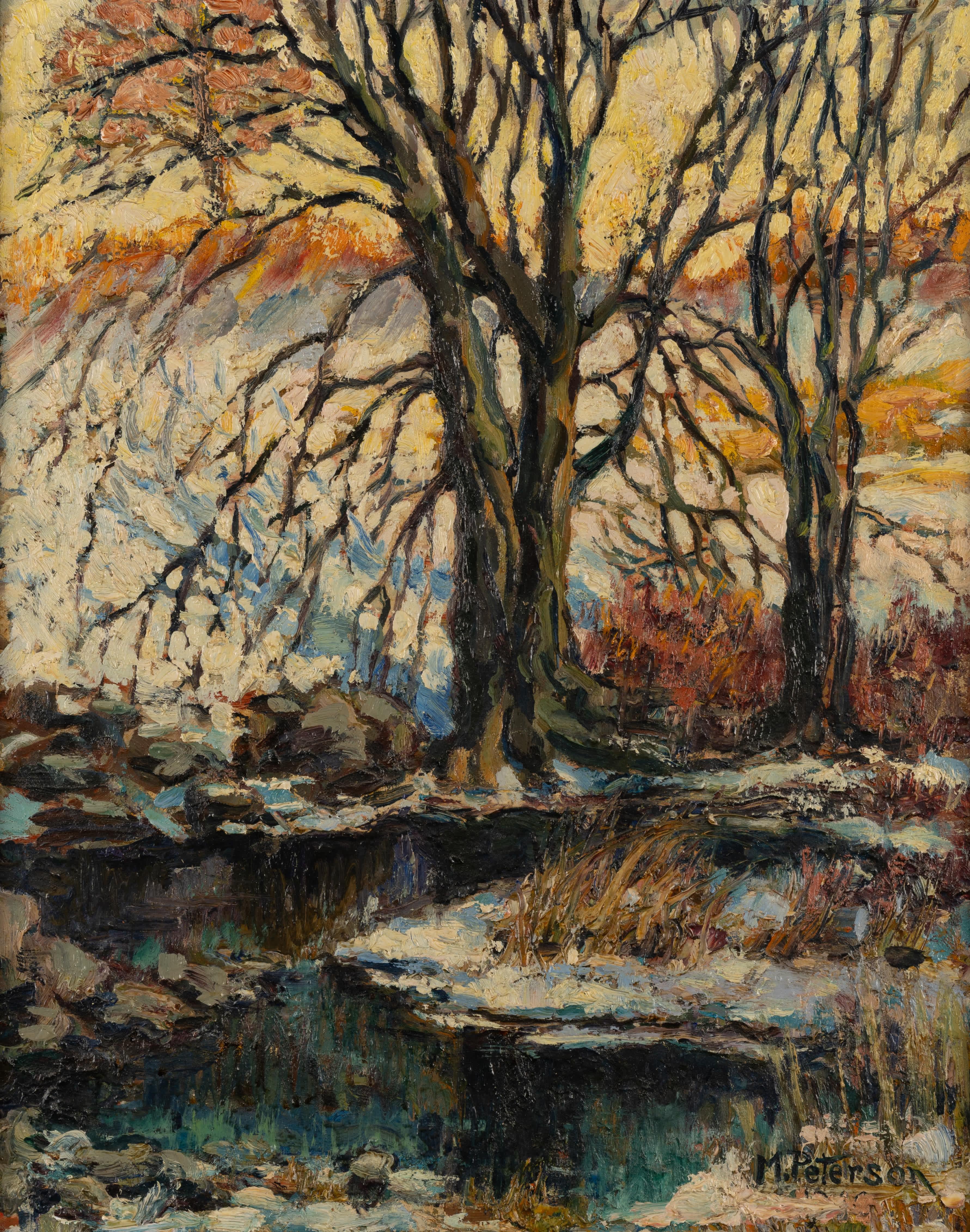 Árbol en invierno - Painting de Mabel Spencer Peterson