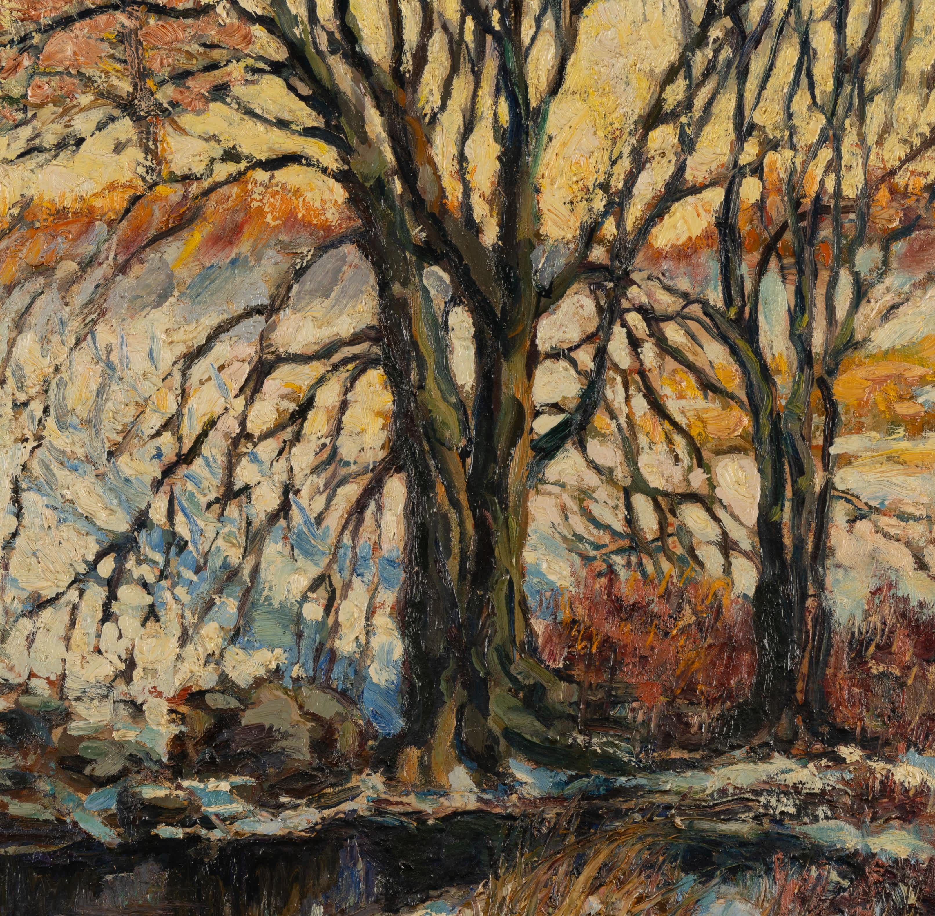 Árbol en invierno - Painting Expresionista de Mabel Spencer Peterson