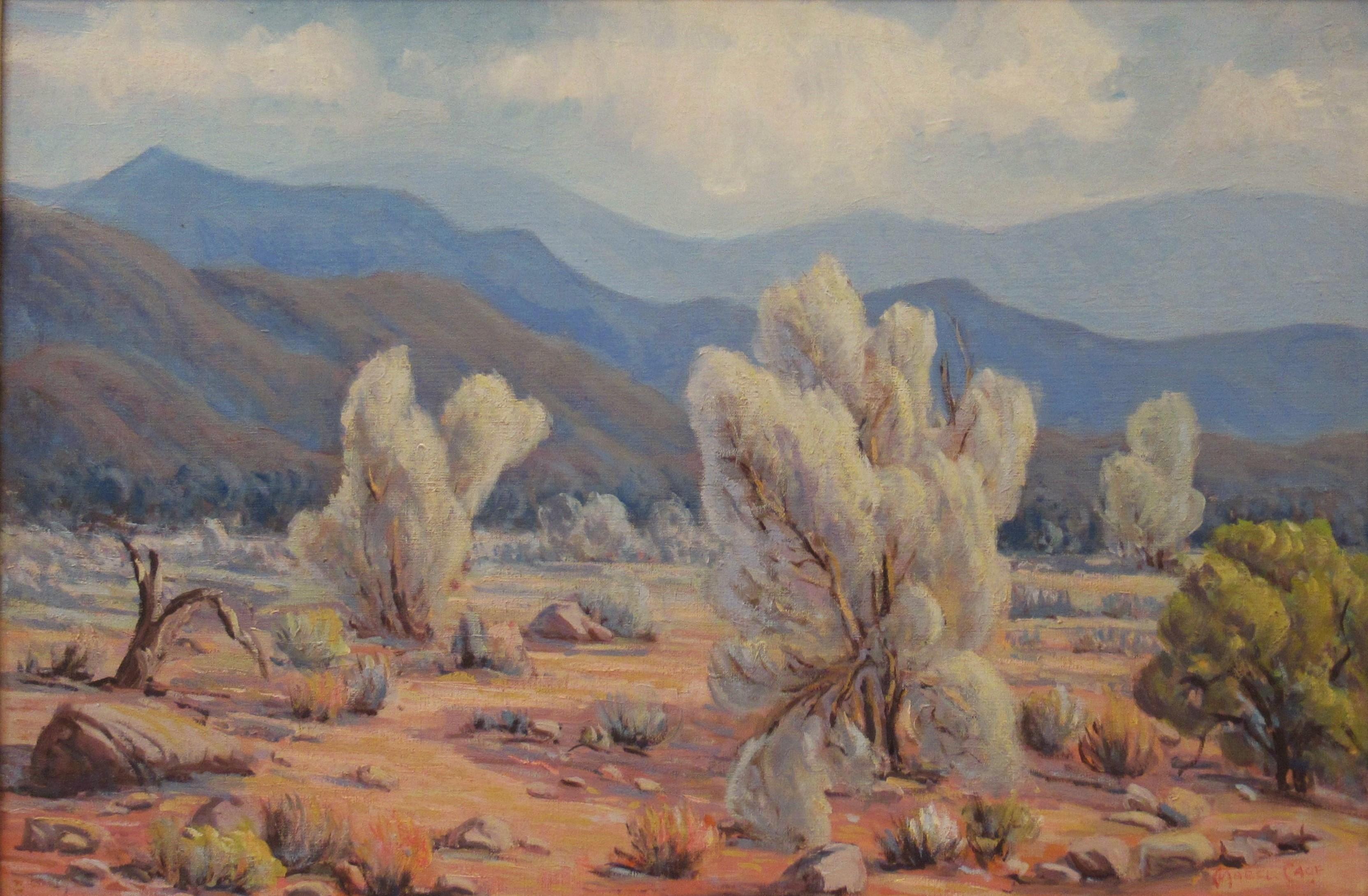 On the Road to Palm Spring - Painting by Mabel Vinson Cage