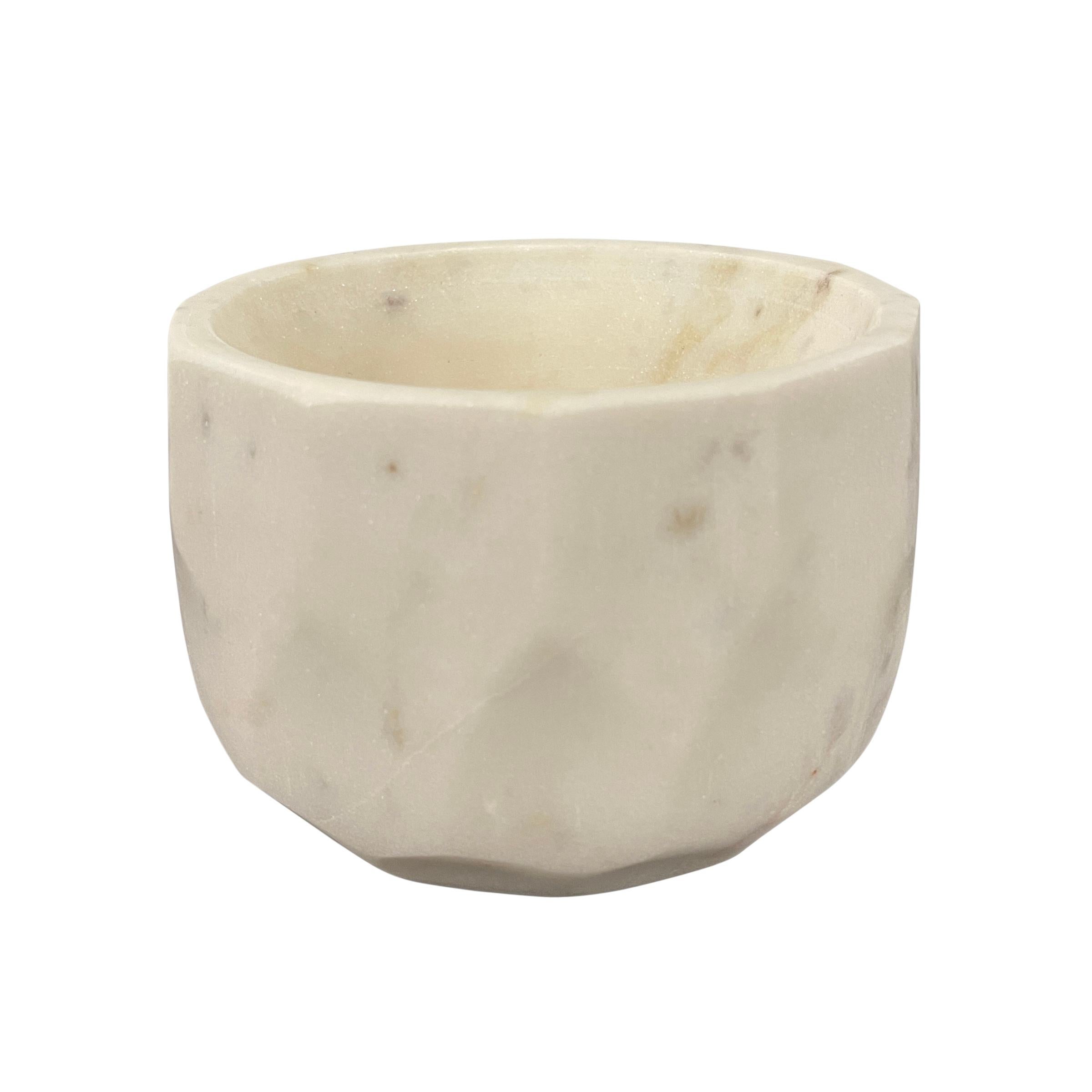 Contemporary Marble Mortar and Pestle