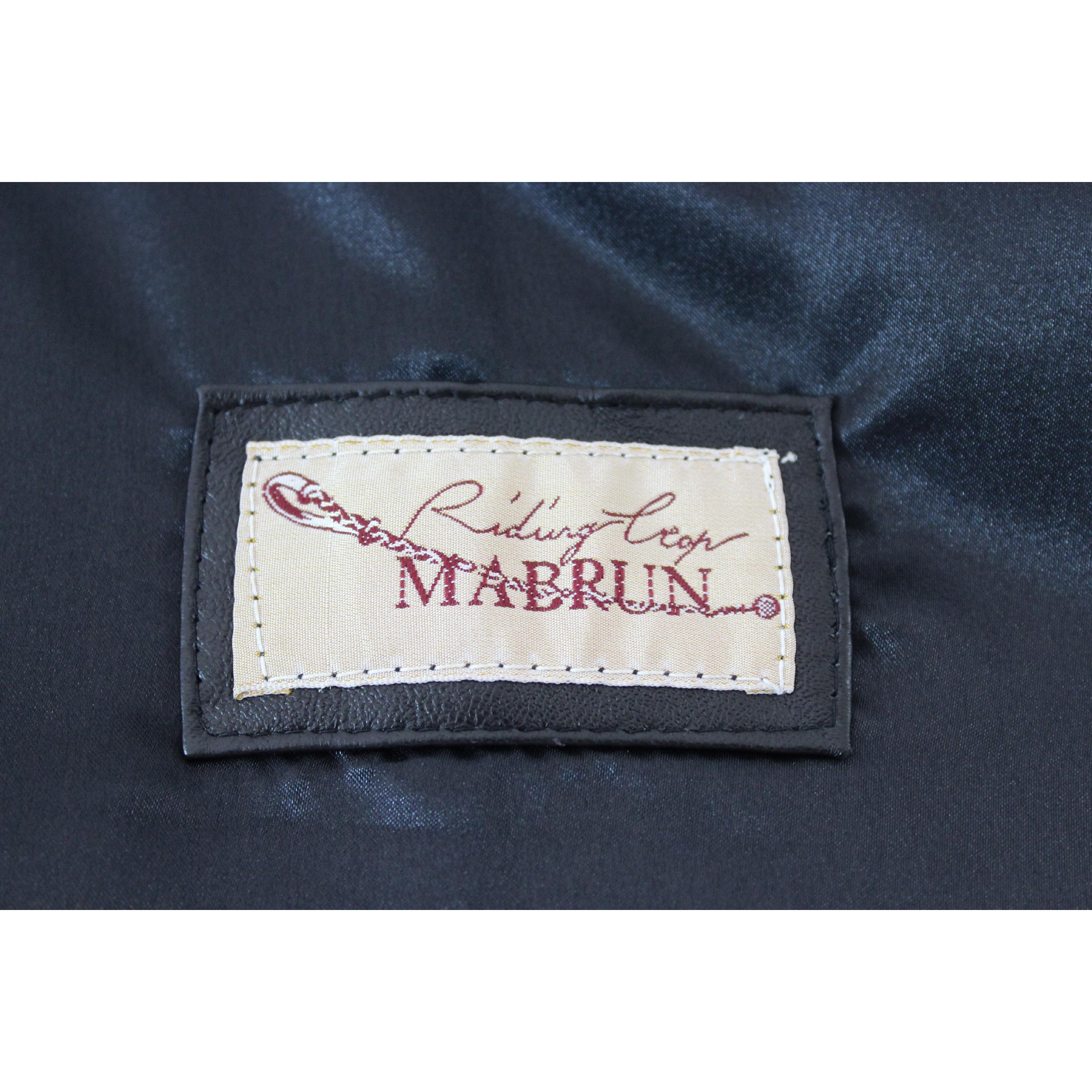 Mabrun Vintage Black Leather Biker Vest 2