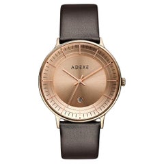 MAC - 41mm Plain Dial Leather Band Quartz Watch 'Complimentary Extra Straps'