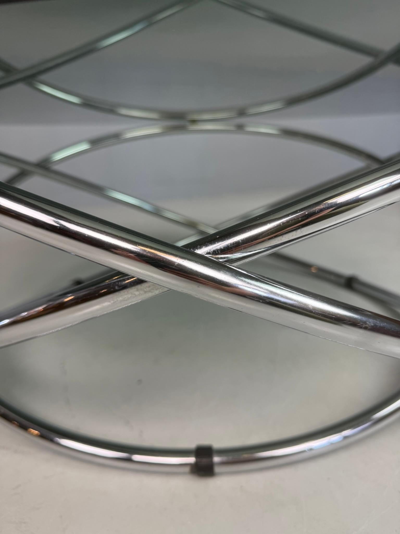 Table basse en chrome et verre fumé de Miniforms, Italie, années 1970 en vente 8