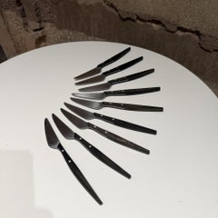 Mac De Luxe Series Steak Knives Mid-Century Japan Stainless Steel Wood