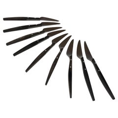 Mac De Luxe Series Steak Knives Mid-Century Japan Stainless Steel Wood