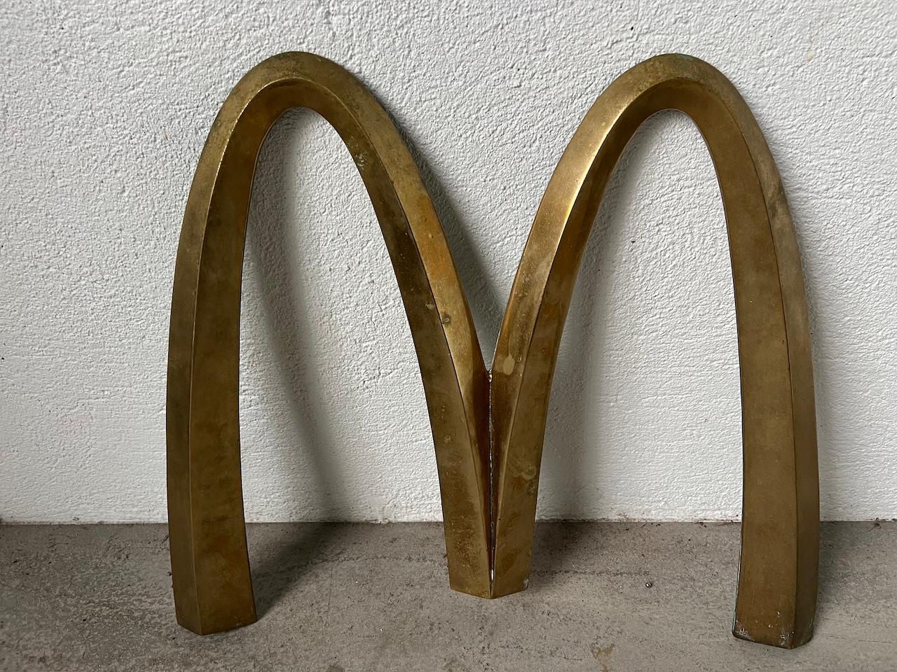 French  Mac Donald's sign in solid brass, circa 1970