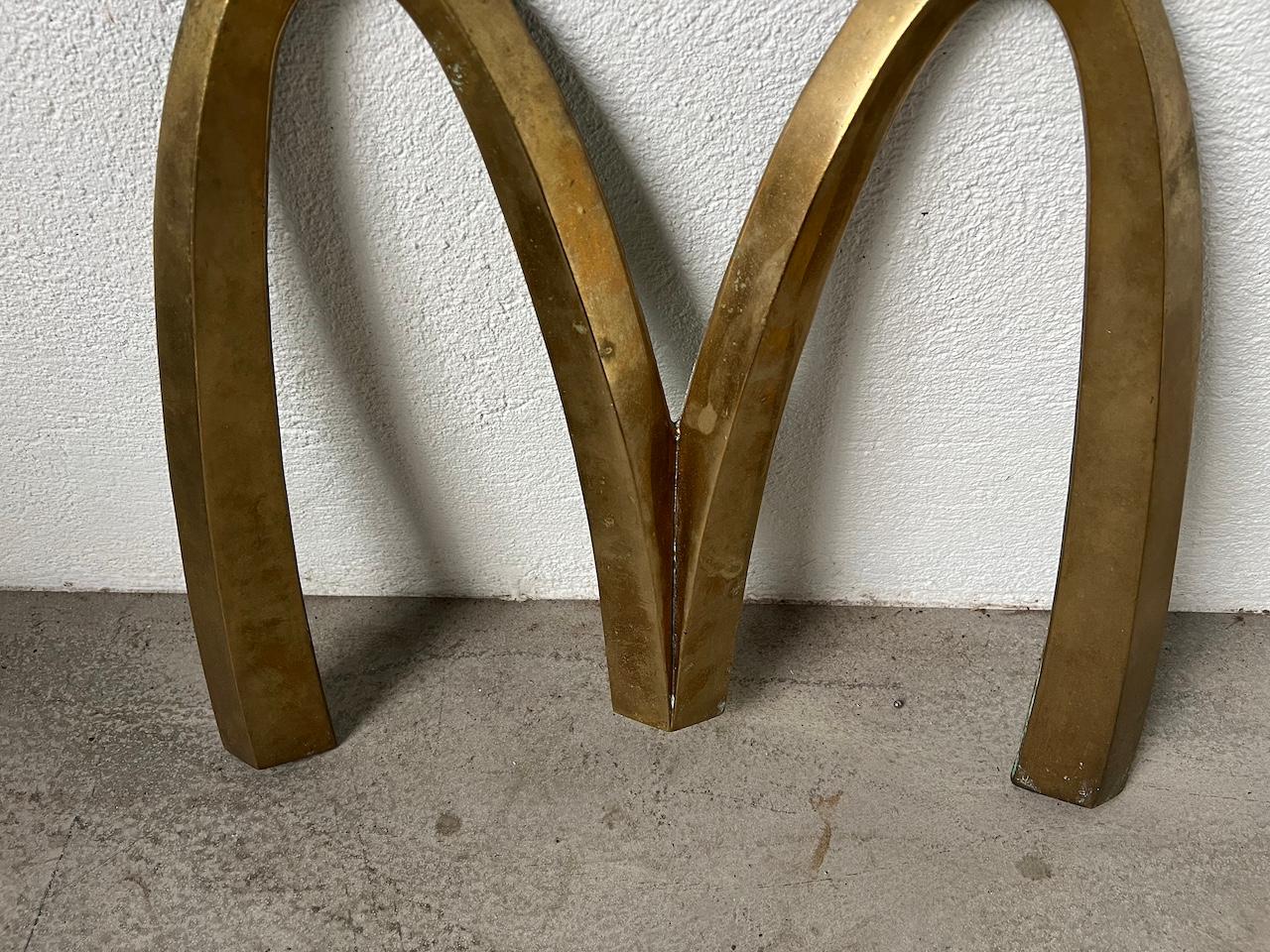 Late 20th Century  Mac Donald's sign in solid brass, circa 1970