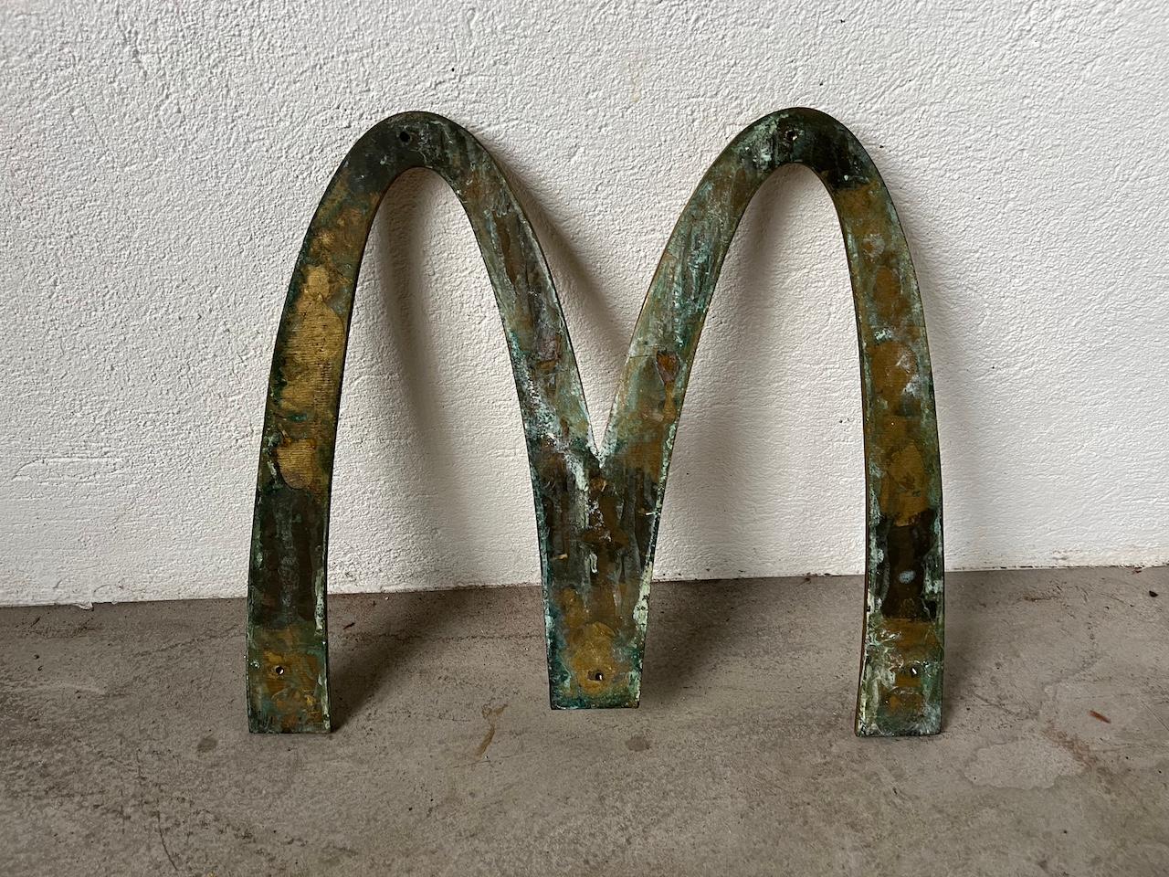 Brass  Mac Donald's sign in solid brass, circa 1970