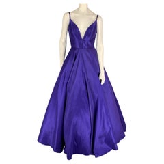 MAC DOUGAL Size 2 Purple Polyester Spaghetti Straps Flash Gown Dress