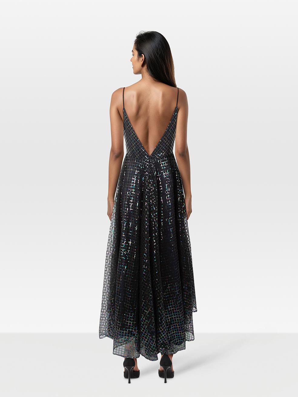 CONDITION is Very Good. Hardly any visible wear to dress is evident on this used Mac Duggal designer resale item.
 

 Details
 

 

 Navy
 

 Synthetic
 

 Gown
 

 Sleeveless
 

 Plunge neck
 

 See through neckline detail
 

 Sequin embellished
