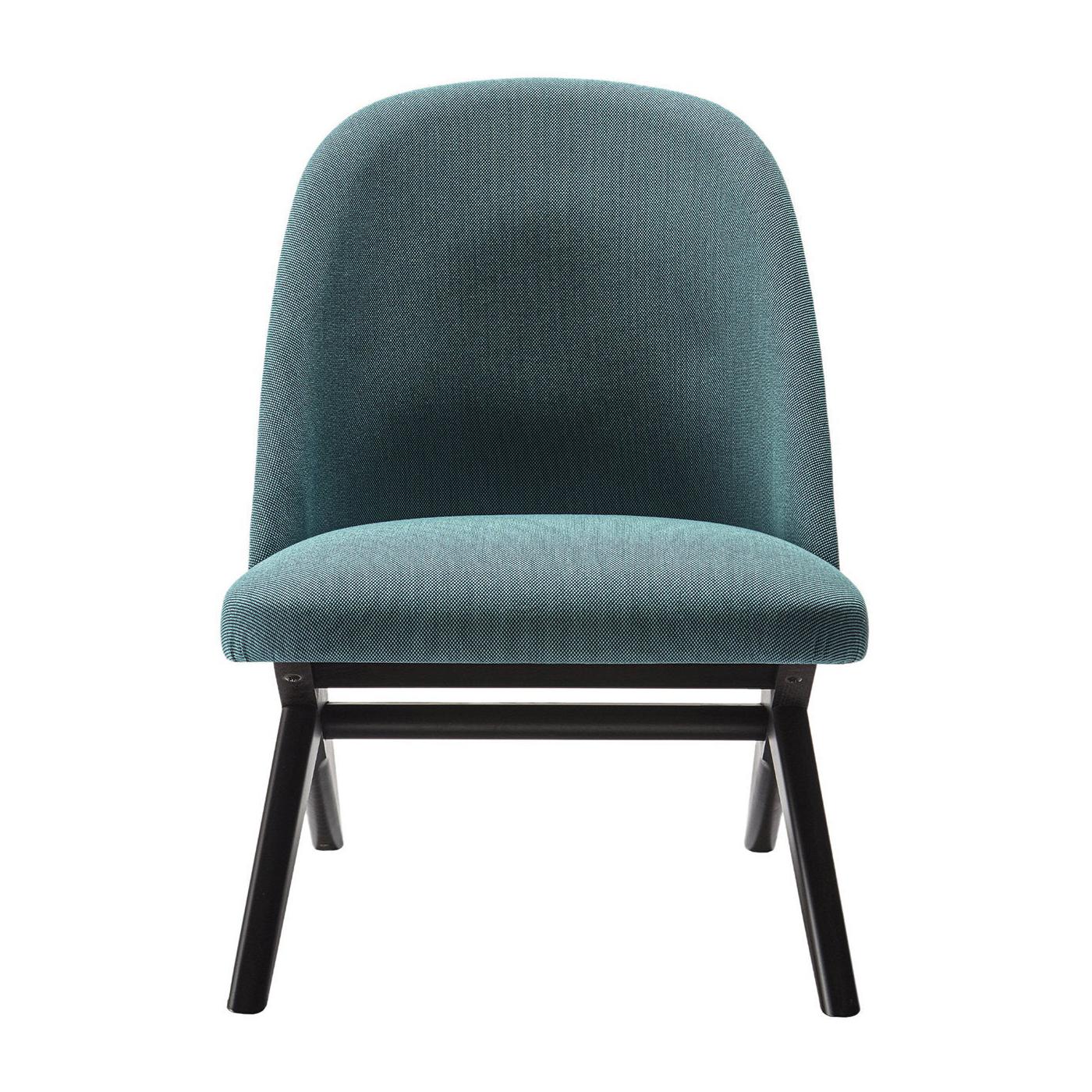 Macao Cerulean Lounge Armchair For Sale