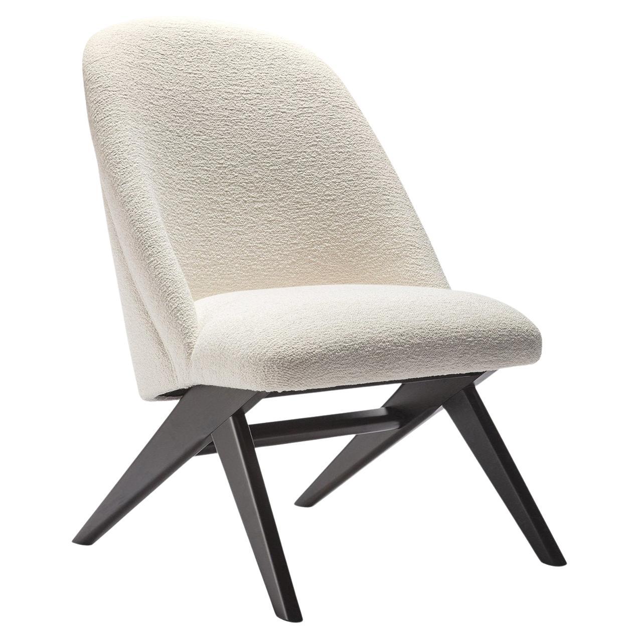 Macao White High Lounge Chair For Sale