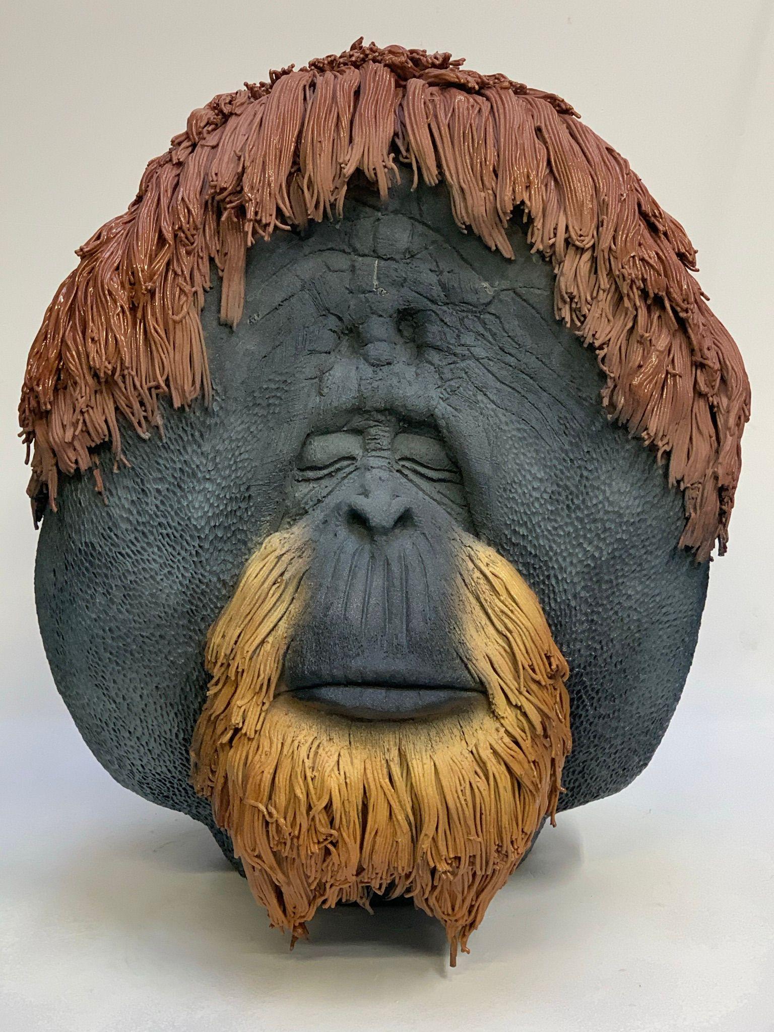 Macaco artesanal, centro de mesa de cerámica, diseño hecho a mano en Italia, 2021 Italiano en venta