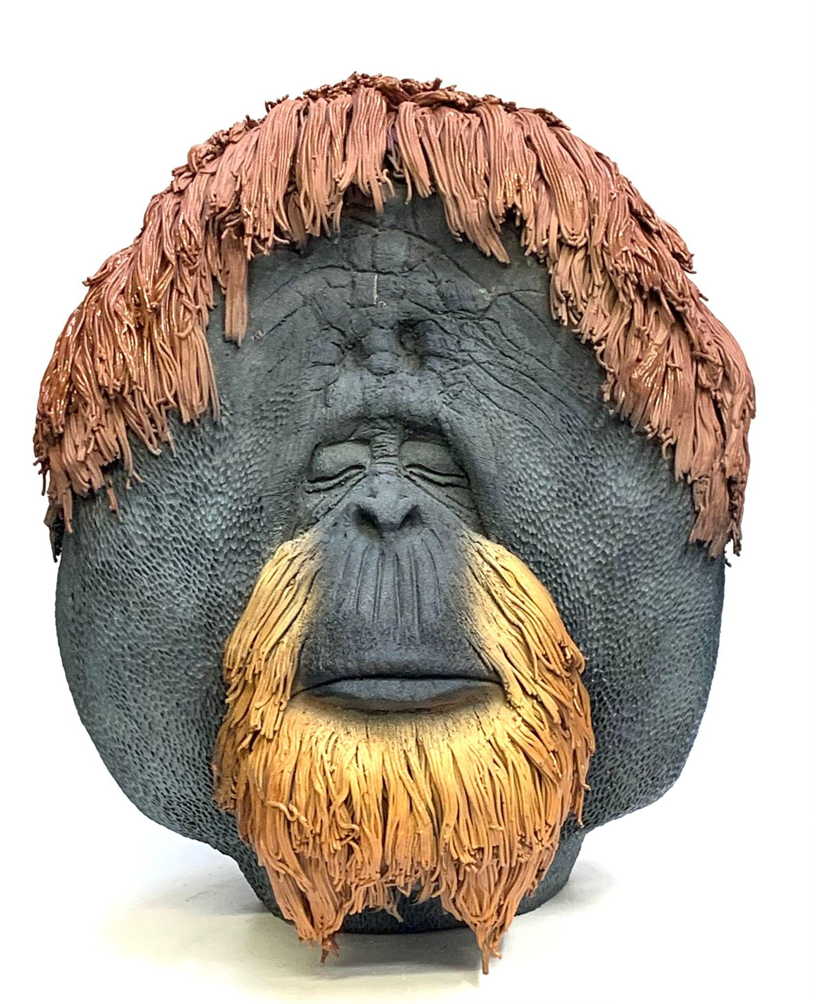 Macaco artesanal, centro de mesa de cerámica, diseño hecho a mano en Italia, 2021 en venta 1