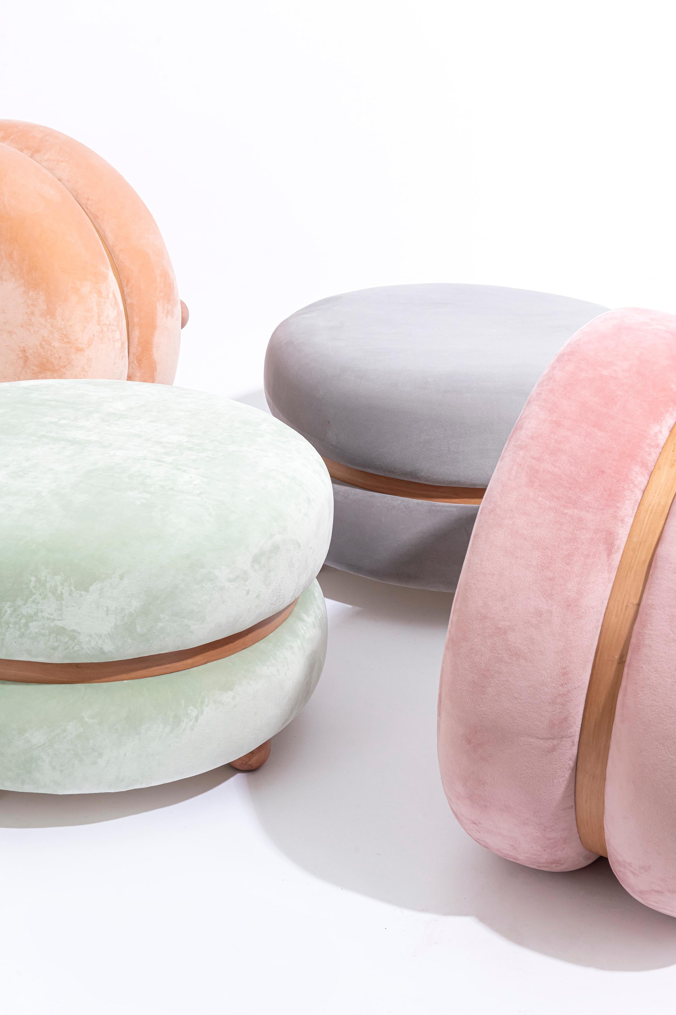 Macaron Stool Designed by Daniel Basso and Estudio Florida. Argentina, 2022 In New Condition For Sale In Buenos Aires, Buenos Aires
