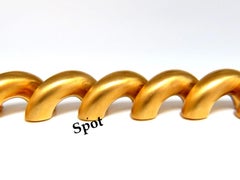 Macaroni Slant Link Bracelet 14 Karat