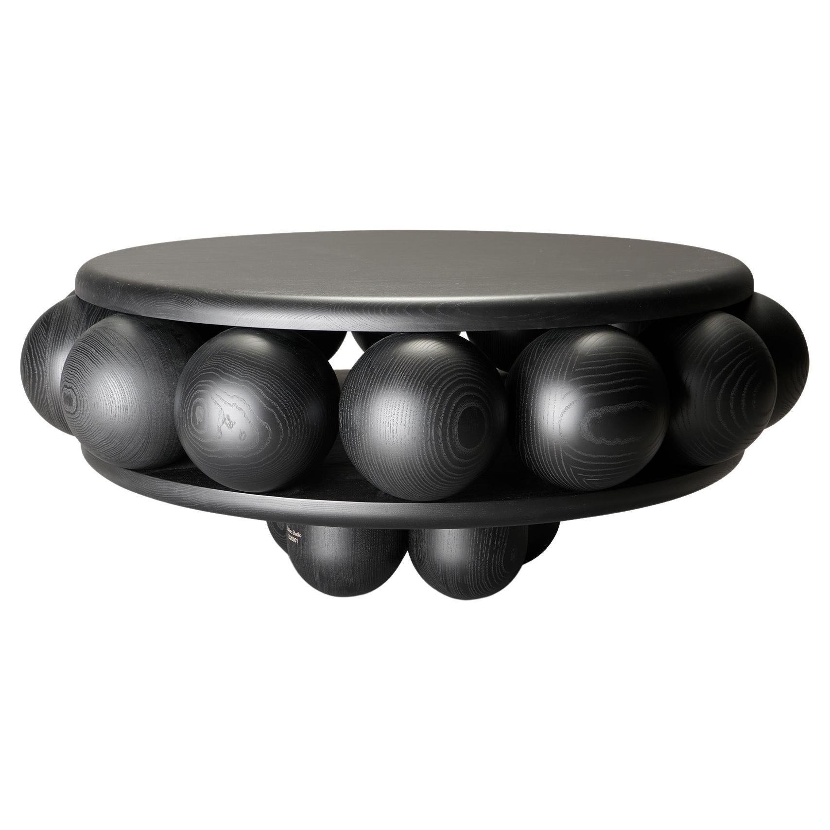Macaroon Coffee Table by Lara Bohinc in Black Stained Wood, in stock