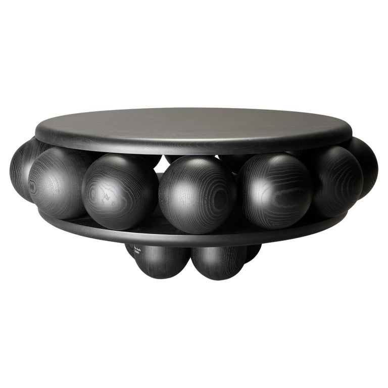 Macaroon Coffee Table by Lara Bohinc in Black Stained Wood, in stock For Sale